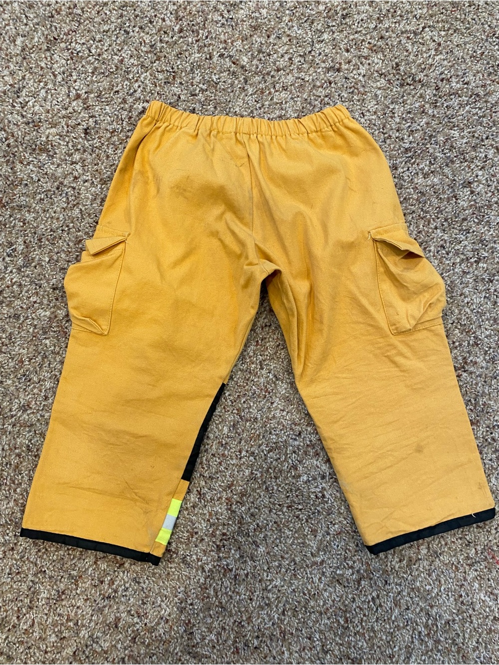 3-4T Kids Yellow Firefighter Costume with Reflective Stripes - Picture 3 of 7